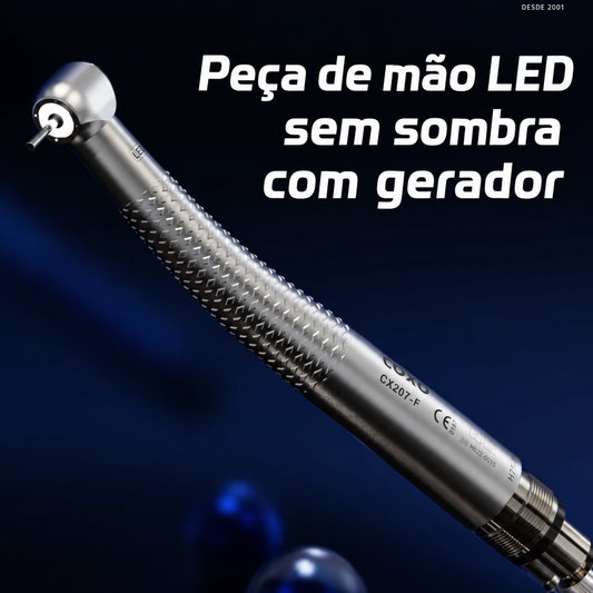 Caneta Alta Rotação C/ Anel De Led Anvisa E Inmetro