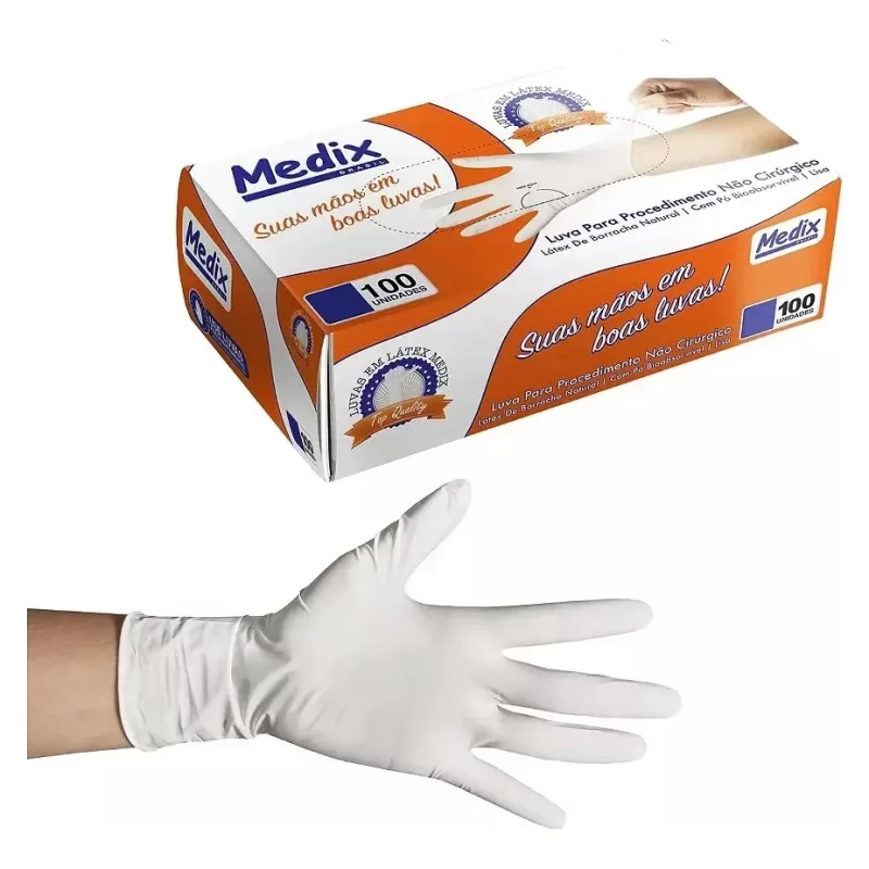 Luva de Látex com Pó Medix