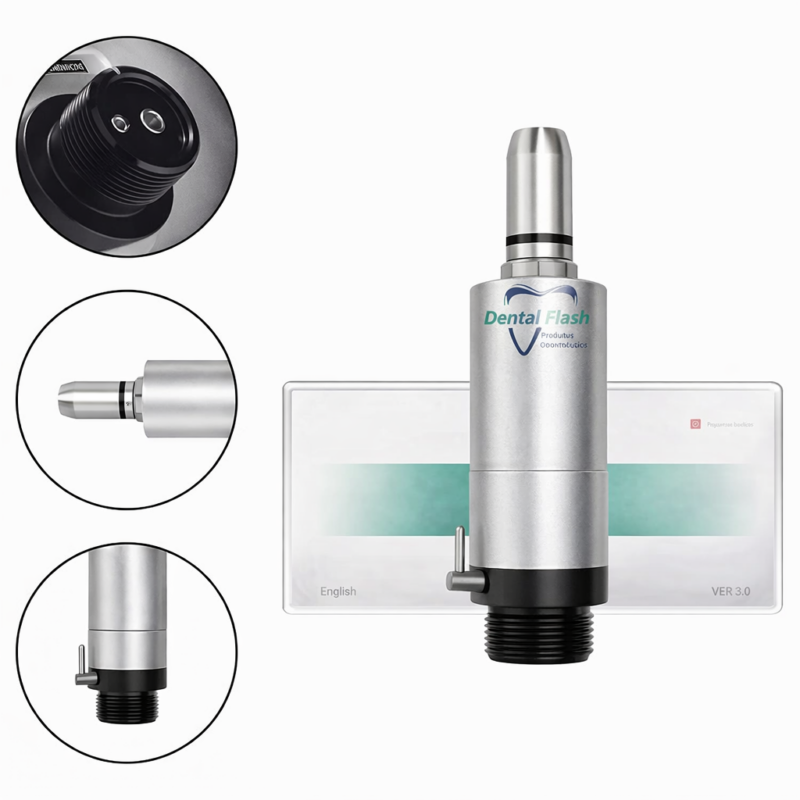 Micro Motor Odontológico Baixa Rotação Prateado GHDent